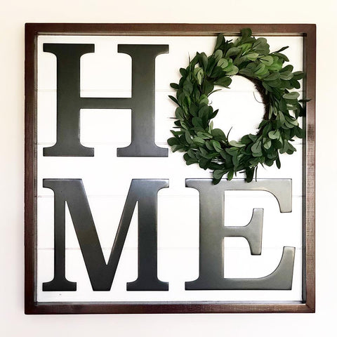 Home Board with Wreath