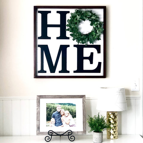 Home Board with Wreath
