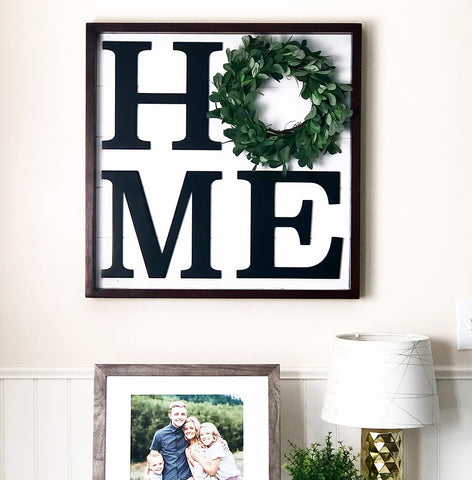 Home Board with Wreath