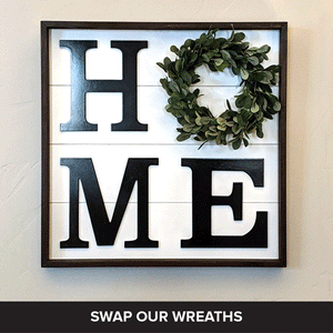 Home Board with Wreath