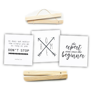 Click Sticks  - 9" Natural Set, 3 Prints (Home, Don't Stop, Expert)