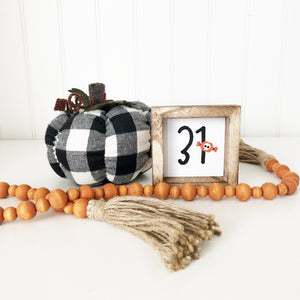 Wood Beads - Autumn Orange