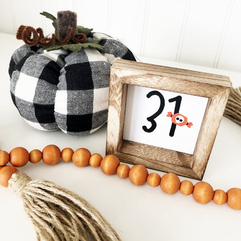 Wood Beads - Autumn Orange