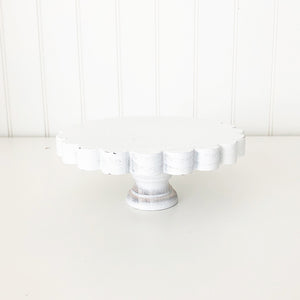 Scalloped Stand - White