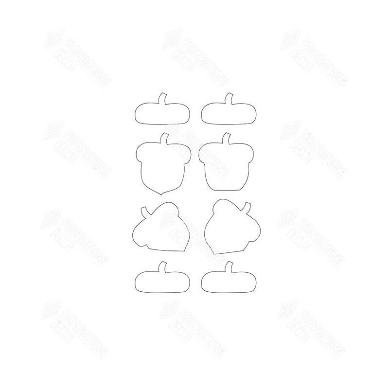 SVG File - Barrel Topper - November Acorns