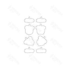 SVG File - Barrel Topper - November Acorns