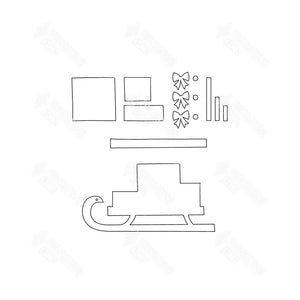 SVG File - Welcome Sign - Sled with Presents