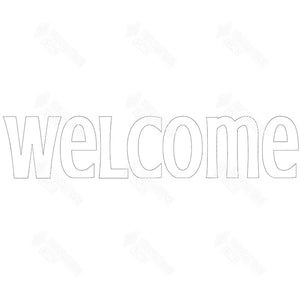 SVG File - "welcome" - thick letters, trendy font