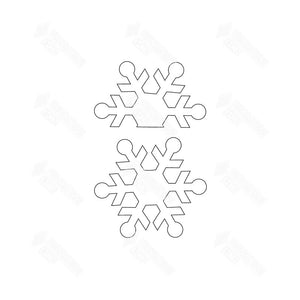 SVG File - Barrel Topper - January Snowflakes