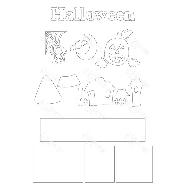 SVG File - Halloween Shadow Box Kit