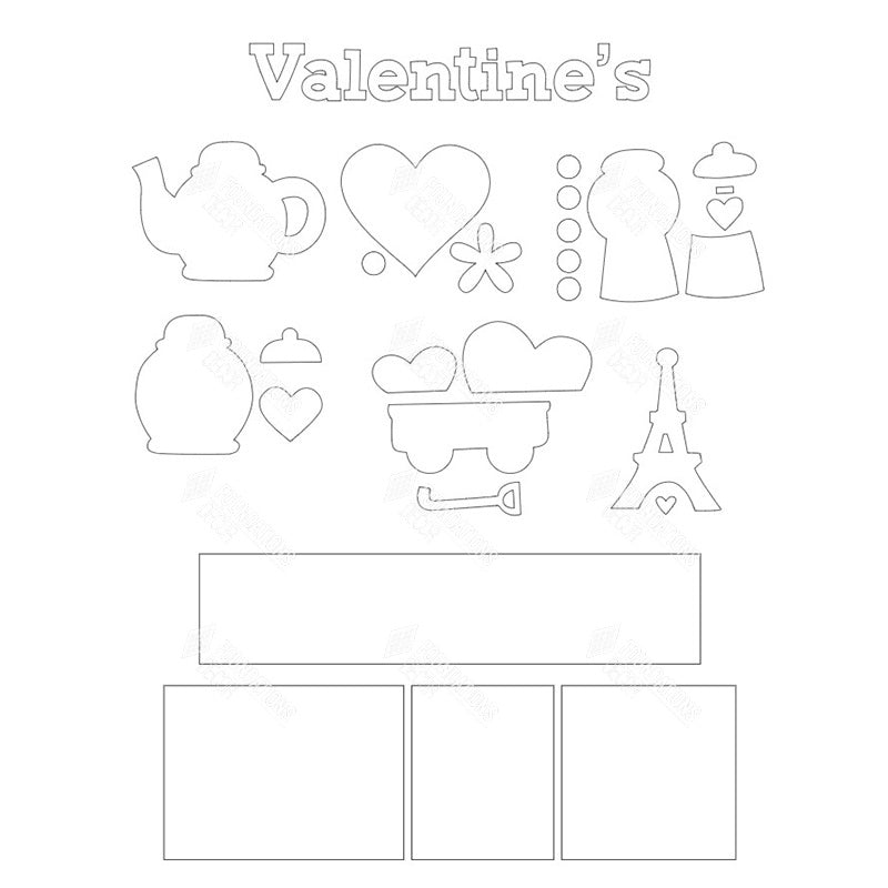 SVG File - Valentines Shadow Box Kit