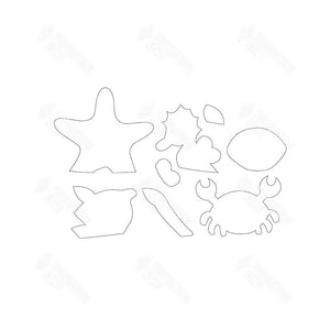 SVG File - Barrel Topper - August Sea Creatures