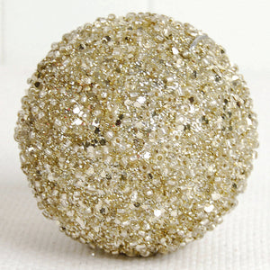 4" Jewel Ball Ornament - Champagne Believe In Kindness Collection