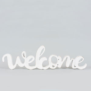 20" Welcome Wood Sign - Springtime Collection