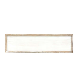 DIY Wood Framed Sign with White Insert