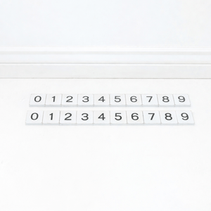 2" x 2" Letterboard Numbers Set (20 Pieces) - White/Black