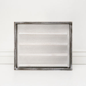 White Wood Frame Letter Board - 15x13 Inches
