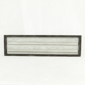 30x8 Wood Frame Letter Board Sign - White