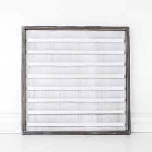 24" x 24" Large Wood Frame Letterboard Sign - White