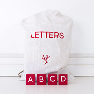 Dwella Decor Red & White Letterboard Letter Tile Set