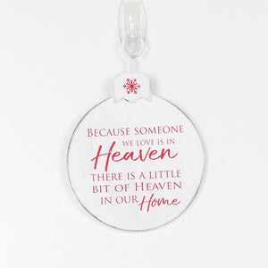 Heaven Home Memorial Wood Ornament