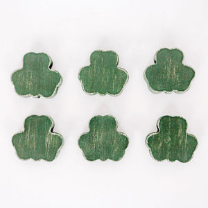 Shamrock Wood Shapes Set of 6 - Green Letterboard Decor
