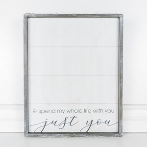 Reversible Wood Framed Love Sign - Celebrate & Love