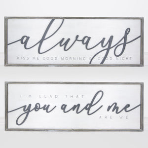 Dwella Decor Reversible Love Quote Wood Sign