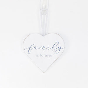 Family Wood Ornament - White & Grey Remember When Collection