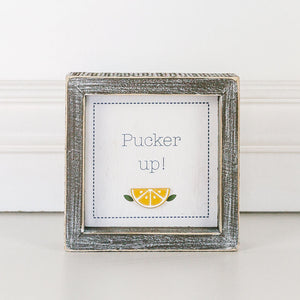 Dwella Decor Pucker Up! Decorative Wood Sign