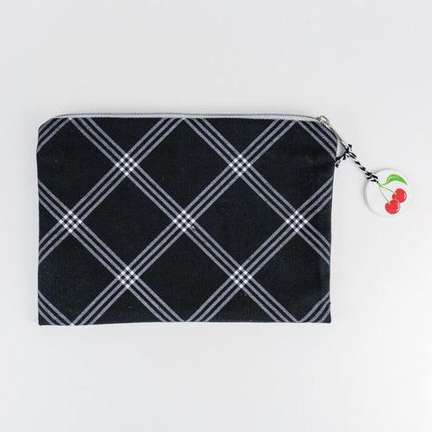 8.5" x 6" Canvas Bag - "Today Is A Good Day" Black, White, Red & Green