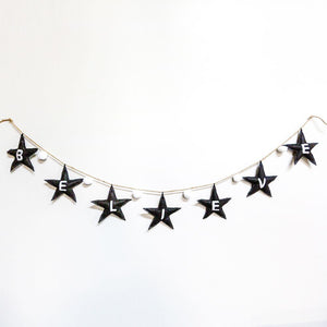 84" Believe Felt Ornament Christmas Garland