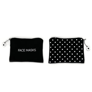 Canvas Clutch - Face Masks & Polka Dots
