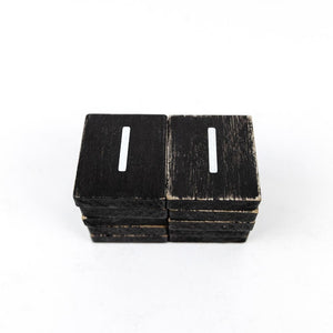 Wood Letter Tiles - Black & White (10 Pieces)
