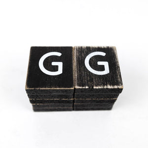 Letter Tiles Set of 10 - Black & White