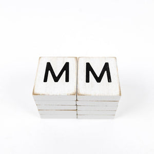 Wood Letter Tiles for Letterboards - Set of 10