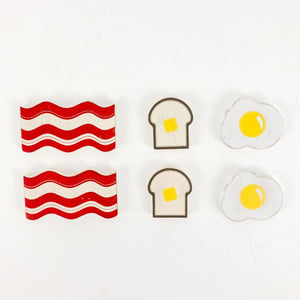 Breakfast Wood Shape Set of 6
