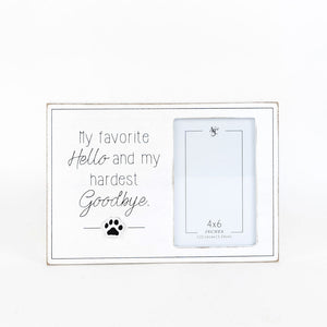 Hello/Goodbye Pet Memorial Photo Frame
