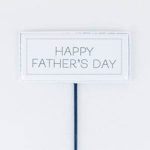Fathers Day Enamel Pick - White & Grey