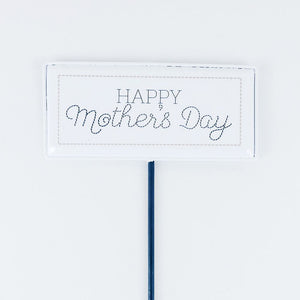 Mothers Day Enamel Pick - White & Grey