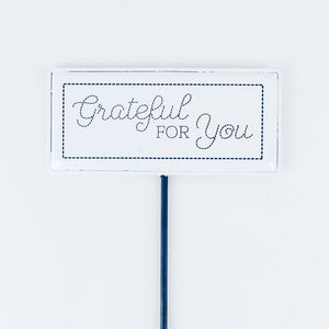 Grateful Enamel Pick Sign for Mom