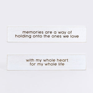 10" Reversible Wood Block - Heart Design