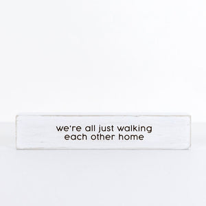 10" x 2" Reversible Wood Block Sign "I Wish Heaven Had Visiting Hours" - White & Black
