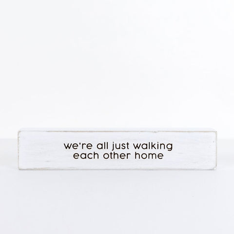 10" x 2" Reversible Wood Block Sign "I Wish Heaven Had Visiting Hours" - White & Black