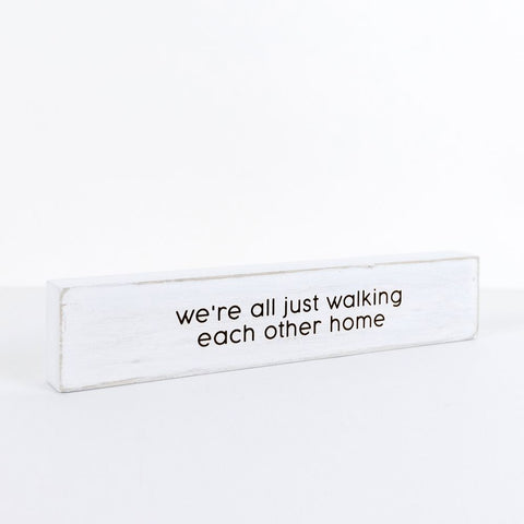 10" x 2" Reversible Wood Block Sign "I Wish Heaven Had Visiting Hours" - White & Black