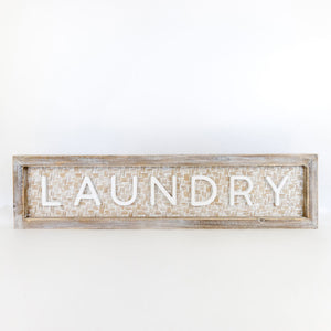 Laundry Wood Framed Sign