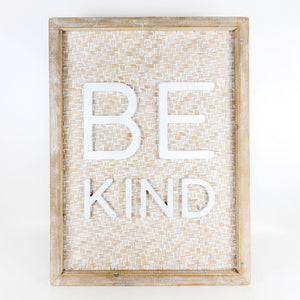 Be Kind Wood Framed Sign