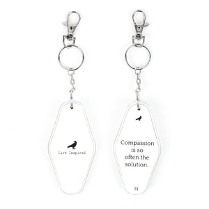 Live Inspired Reversible Wood Keychain