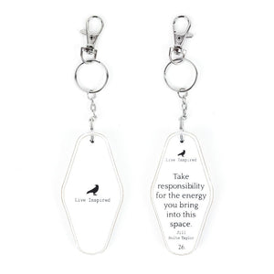 Reversible Wood Keychain with Inspirational Messages