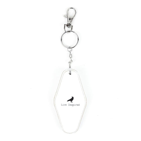 2" x 4" Reversible Wood Keychain- "Live Inspired / What I Have To Do" White & Black